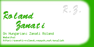 roland zanati business card